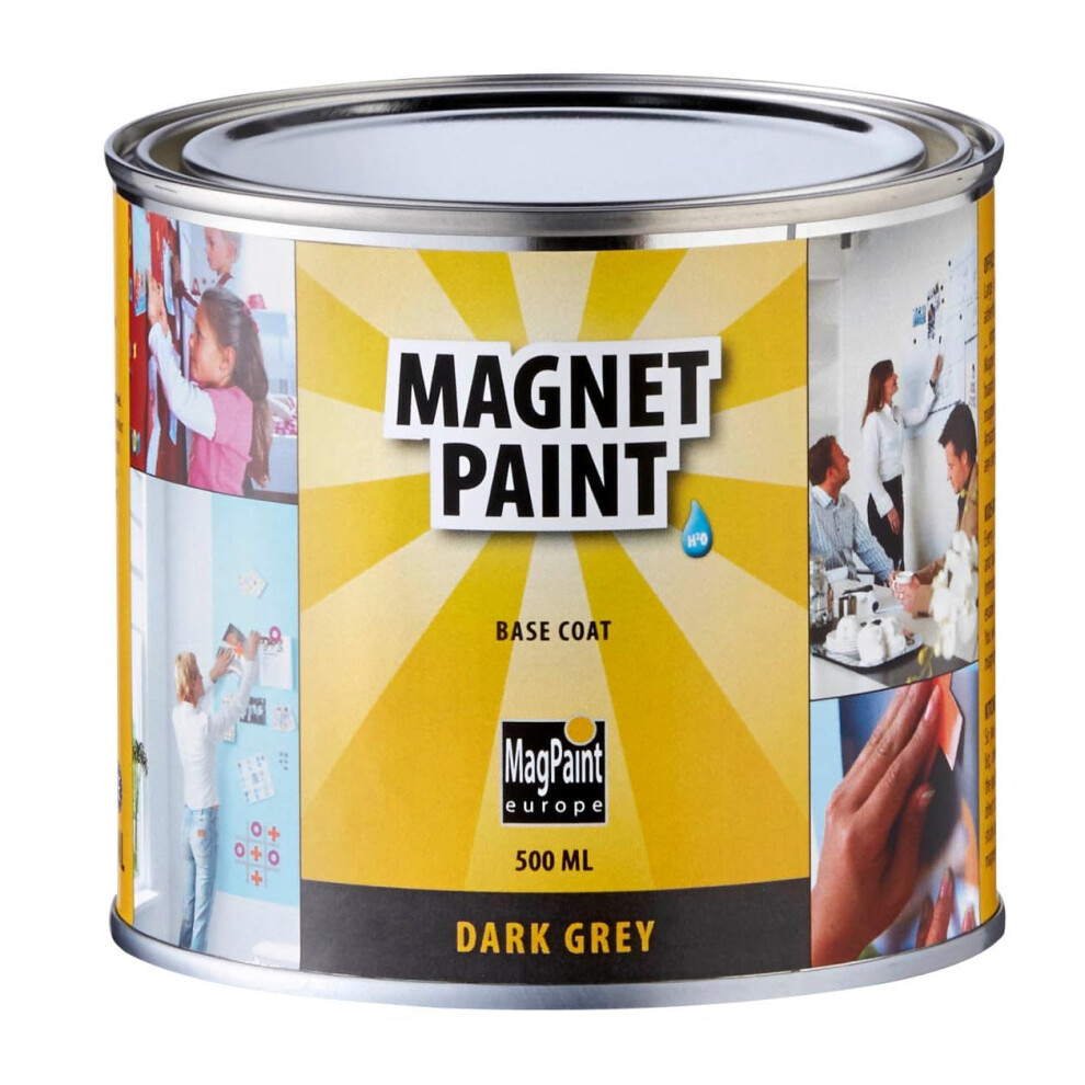 Magpaint Magnetic Paint For Walls, Bedroom, Office, Kitchen, Playroom, Classroom, Diy And Renovation - 0.5 Litre - 1Sqm Coverage 8717438070988