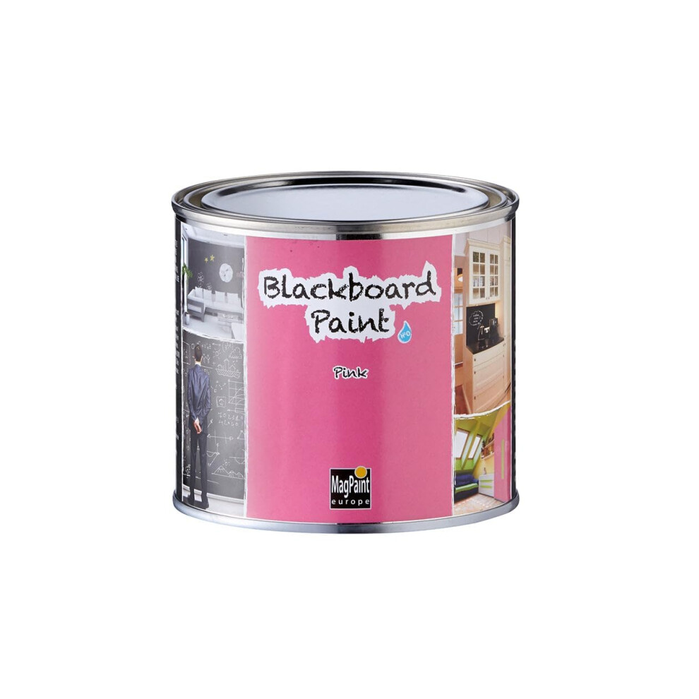 Blackboard Paint By Magpaint For Walls, Bedroom, Office, Kitchen, Playroom, Classroom, Diy And Renovation - 0.5 Litre - 5Sqm Coverage - Pink 8717438072685