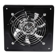 Air Extractor Fan Drill Hole Diameter 150mm Air Extractor 40W Wall Mounted Exhaust Fan for Home Kitchen Bathroom Garage(Black)