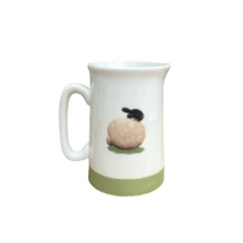 Lovely Sheep And Daisy Flowers Small Pitcher Table Water Jug