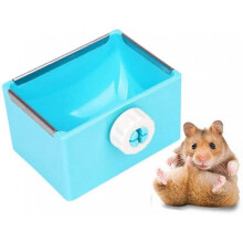 Rabbit Bowl Hay Rack Rabbit Pet Feeder Bowls Rabbit Hay Holder Rabbit Food Dispenser Blue