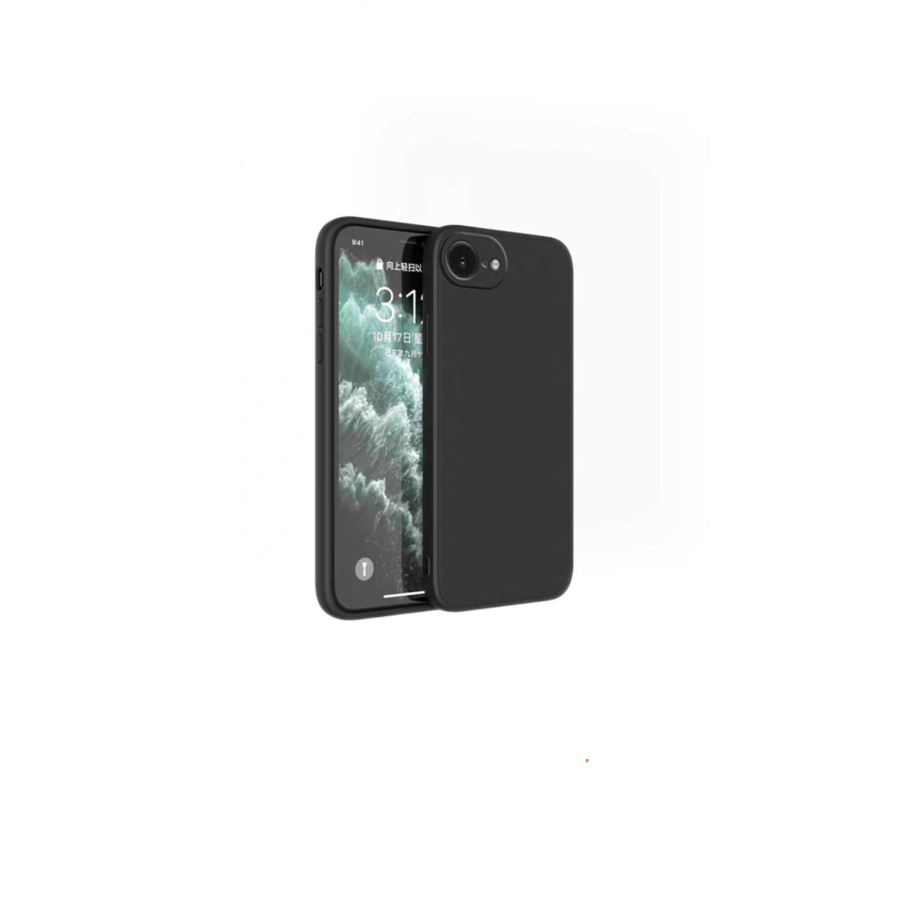 Ameego (Black) Premium Sleek Liquid Silicone Case For Iphone 16E Black