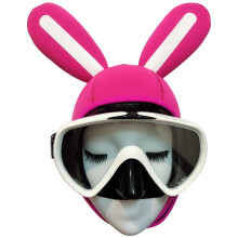 (Lapin) Masque de plongée sous-marine Tuba 3MM Néoprène Dessin animé Équipement de plongée Cagoule Chapeau