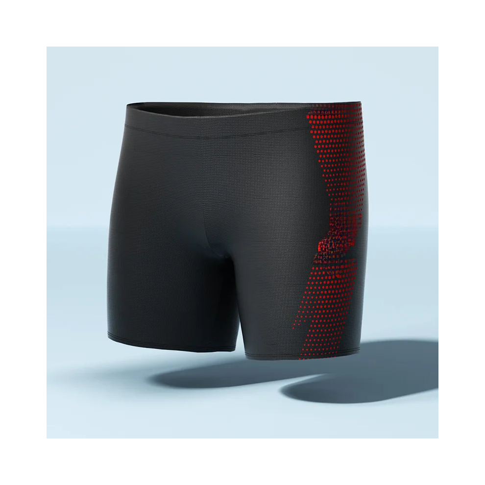 (XL-Rouge) Nouveau maillot de bain conservateur taille haute pour hommes, pantalon de natation confortable