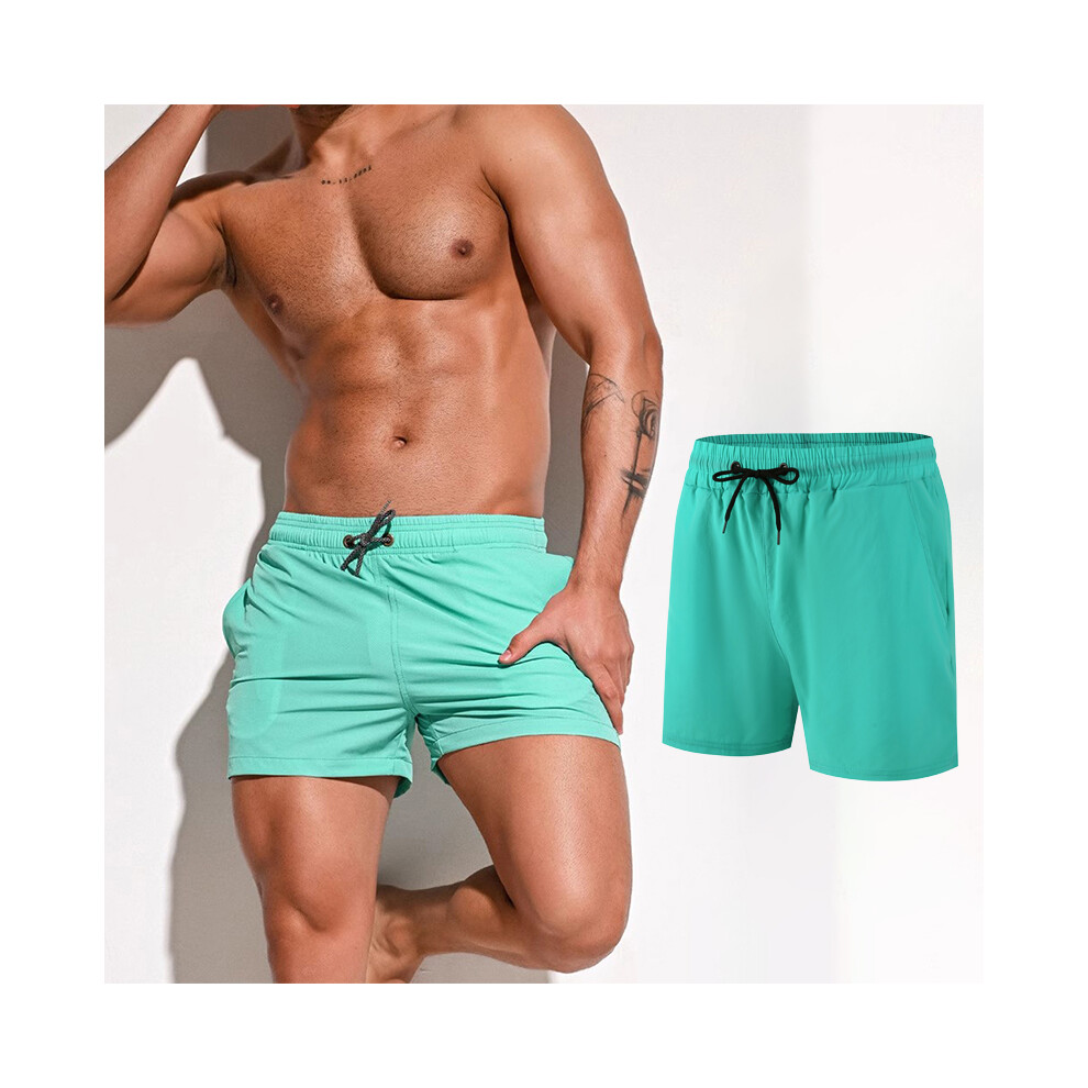 (Vert-EuUs XL) Short de bain pour homme, maillot de bain d'été, séchage rapide, short de bain, maillot