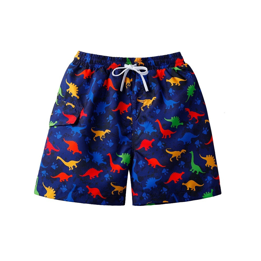(S384 NavyDinosaur-8A) BAOHULU Short de bain pour enfants Maillot de bain mignon Maillot de bain Séchage