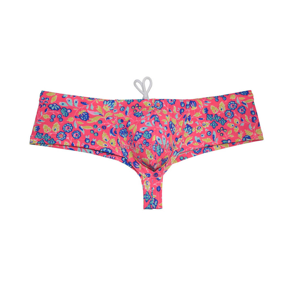 (Rose-M) NOUVEAU Boxer de bain pour homme avec poche rehaussante, slip de bain brésilien