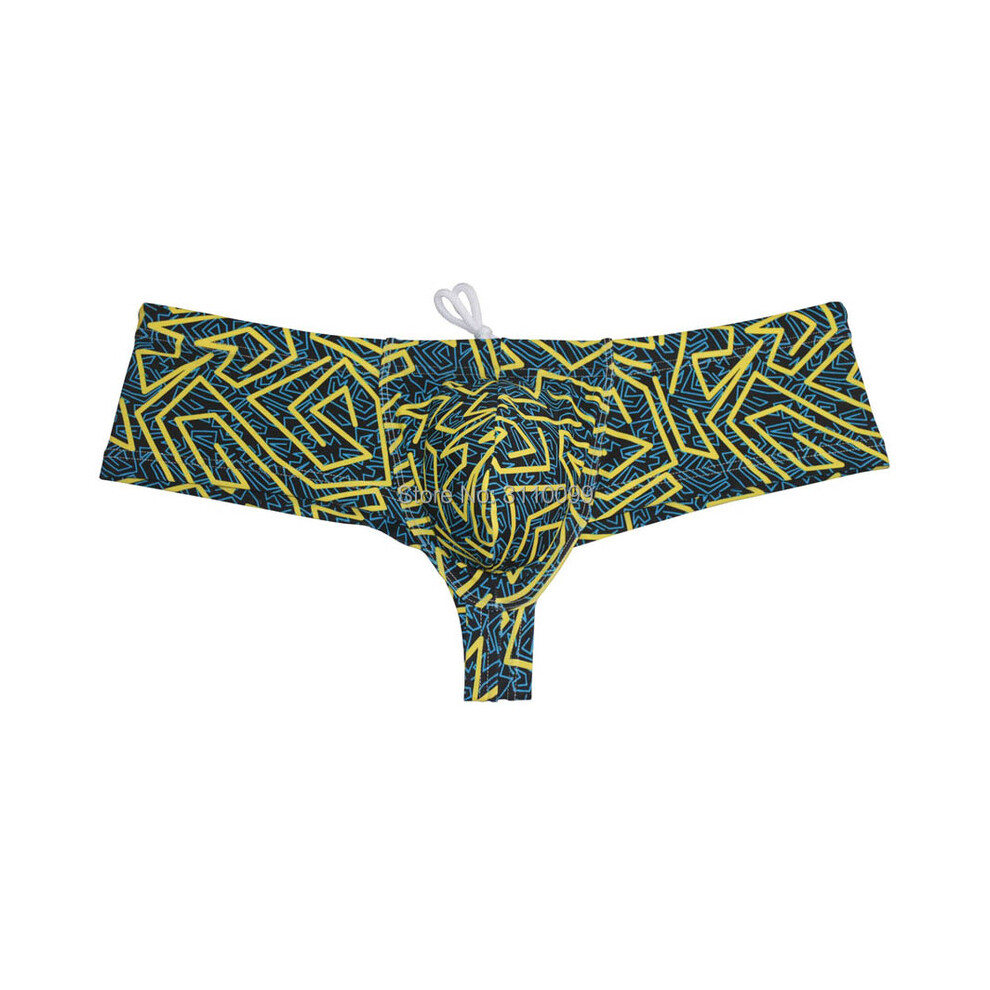 (Polyline-XL) NOUVEAU Boxer de bain pour homme avec poche rehaussante, slip de bain brésilien