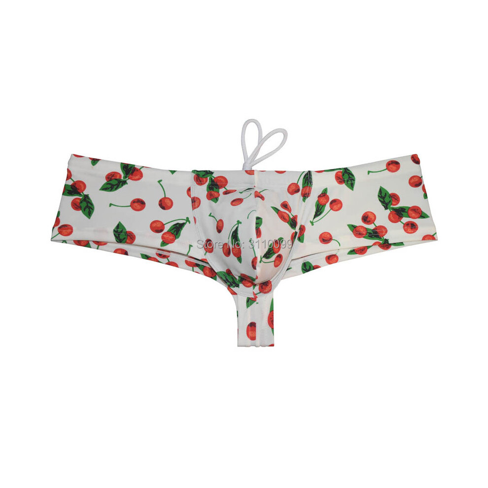 (Cherry-L) NOUVEAU Boxer de bain pour homme avec poche rehaussante, slip de bain brésilien