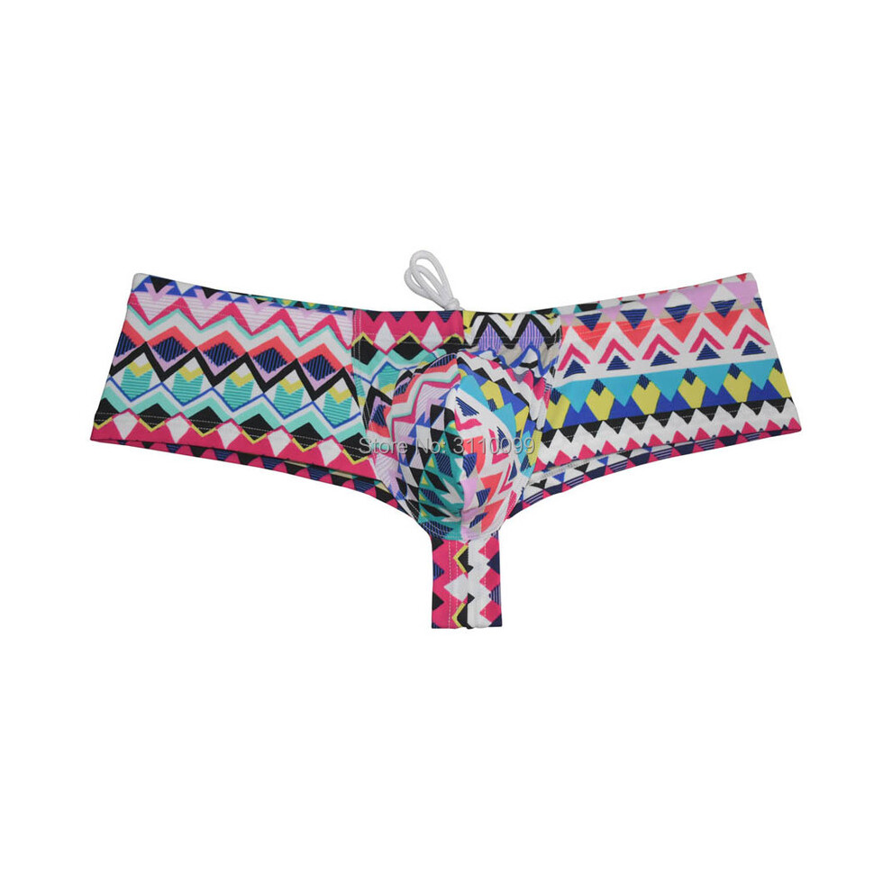 (Big Sawtooth-L) NOUVEAU Boxer de bain pour homme avec poche rehaussante, slip de bain brésilien
