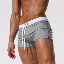 (Gris clair-S (taille asiatique)) Maillots de bain d'été pour hommes Maillot de bain Maillot de bain
