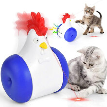 Indoor Cat Interactive Cat Laser Toy, Automatic Cat Laser Toy USB Rechargeable Laser Pointer Kitten Toy