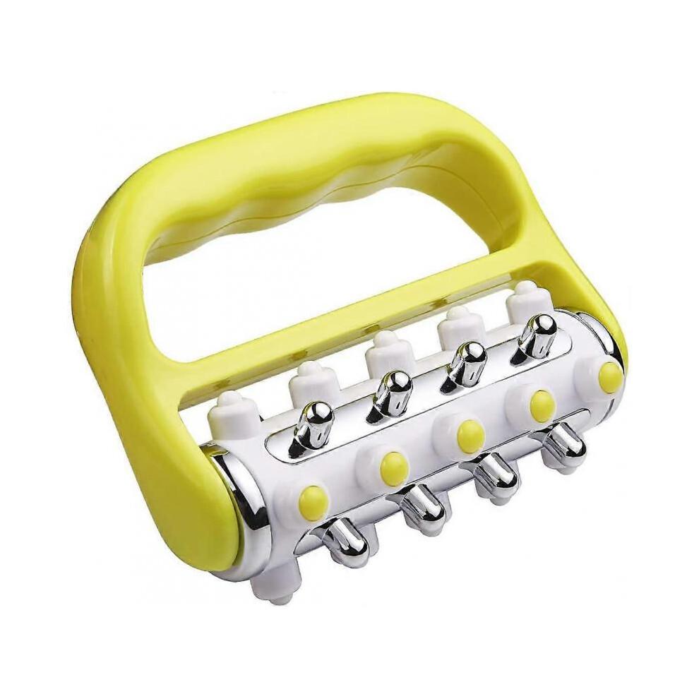 Yellow Anti Cellulite Massager Fascia And Muscle Roller Fat Myofascial Release Tool Massager,