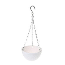 Good Round Plastic Hanging Basket Flower Pot Garden Plant Chain Planters