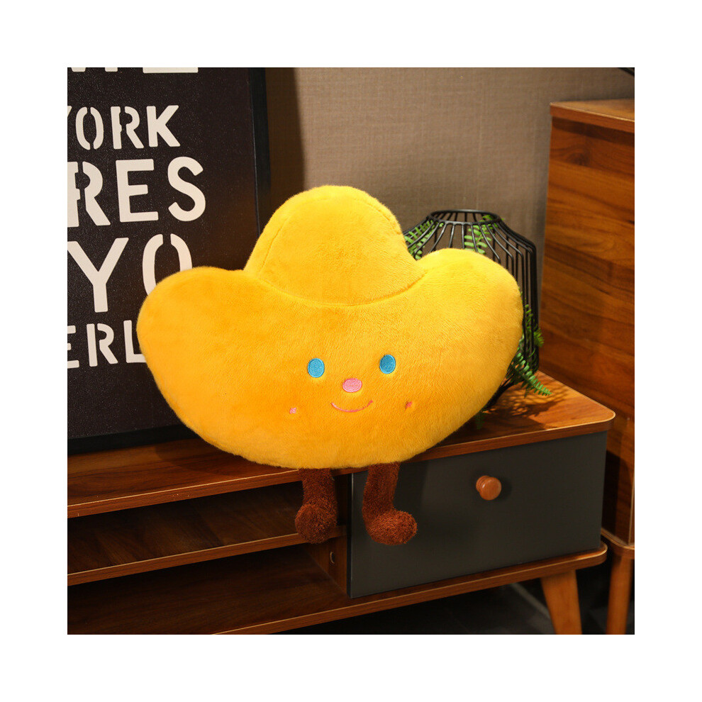 (Orange A)Peluche lingot de dessin animé simulation mignon dessin animé salon canapé décoration poupée