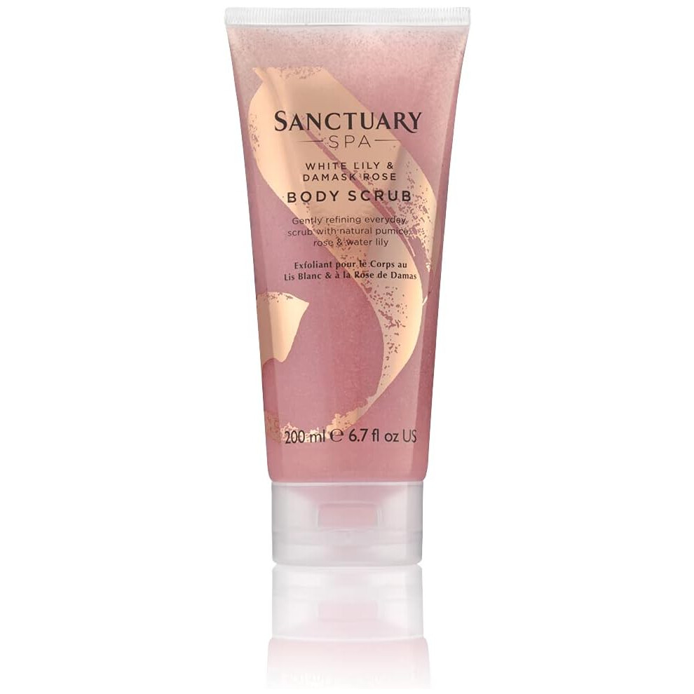 Sanctuary Spa Body Scrub White Lily and Damask Rose, 200 ml