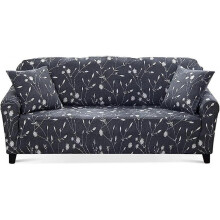 Printed Sofa Cover Stretch Couch Cover Sofa Slipcovers for 4 Cushion Couch (Moonlight Flower, Sofa 4 Seater)