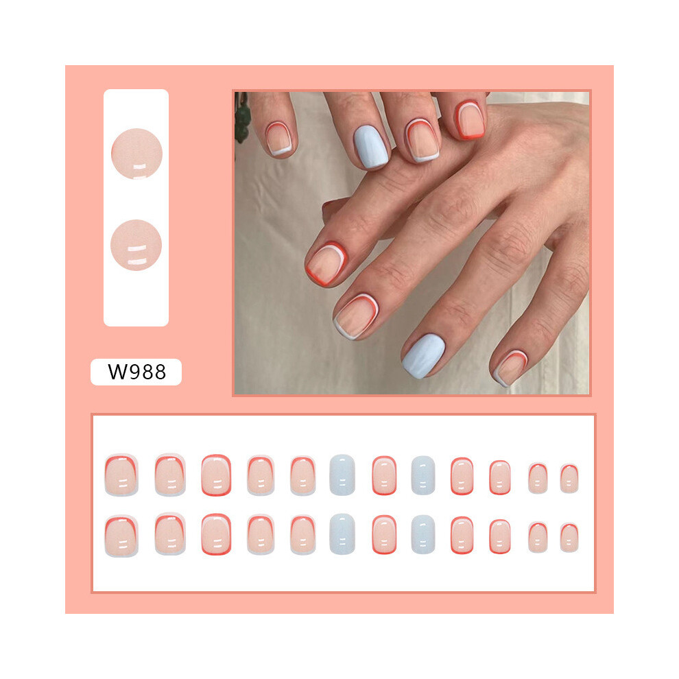 (Minimalist Unique)Porter Nail Art Festival Ambiance Douce Fille Rose Étincelant Fausse Usure Nail