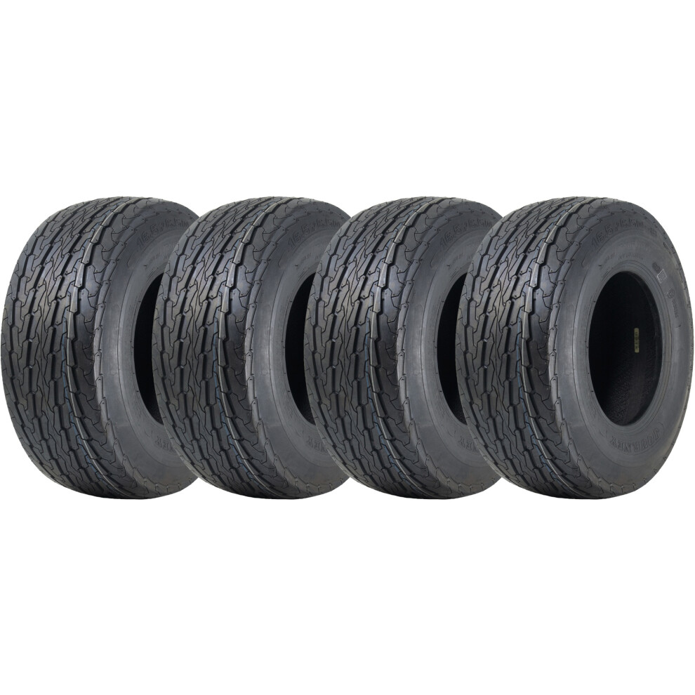 16.5X6.50-8 Trailer Tyres 6-Ply P815 Road Legal 72M 355Kgs 165/65-8 (Set Of 4) 5060462567355
