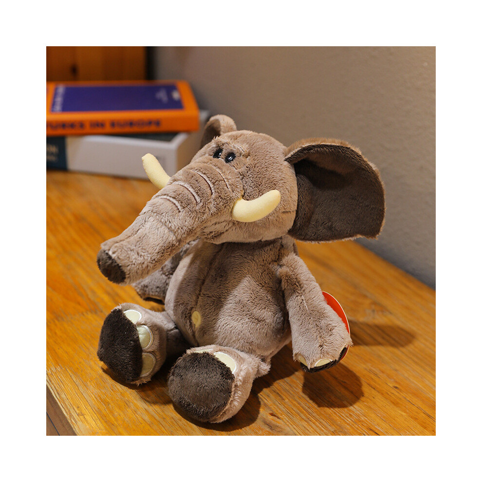 (Elephant,50cm)Peluches mignonnes animaux de la forêt tigre lion éléphant singe girafe poupée cadeau enfants