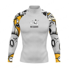 (Farbe 4-M, Passform 45–50 kg) Lustige Strand-UV-Schutz-Badebekleidung, Herren-Rashguards mit Aufdruck,