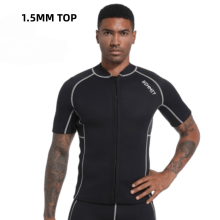 (1,5 MM TOP-XL 72-85 KG) Muta in neoprene CRSC 1,5 MM/3 MM da uomo, pantaloncini a maniche corte, muta