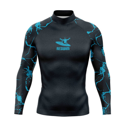 Rashguard Donna Con Protezione UV UPF 50+, Maniche Corte, Cerniera 1/4, Elasticizzato, Per Surf E Nuoto
