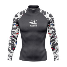 (väri 3-L Fit 50-55KG) Miesten ihottumavartija Surfing Sukellus Uima-asut Pitkähihaiset T-paidat UV-suojaus