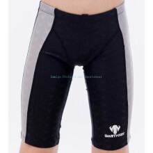 (musta-3XL)Lasten kilpailuuimahousut Quick Dry Youth Sharkskin harjoitusuimahousut pojille Ammattimaiset