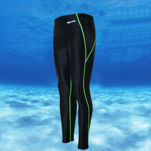 (1612 Schwarz Grün-4XL)Badehose Männer Badeanzug Lange Haifischhaut Strumpfhosen Bademode Professionelle