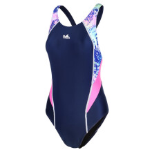 (Blau-L) Racing-Badeanzug für Damen, Fastskin Anti-Chlor, professionelles Training, sportliche Badebekleidung