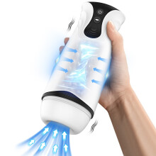 (FJB32-WH)Teleskop Rotation Männlicher Masturbator Silikon Vagina Echte Aussprache Automatische Masturbation
