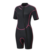 (1,5 mm dames-XL 72-87 kg) DEMMET dames heren wetsuit met korte mouwen 1,5 mm neopreen full body wetsuit