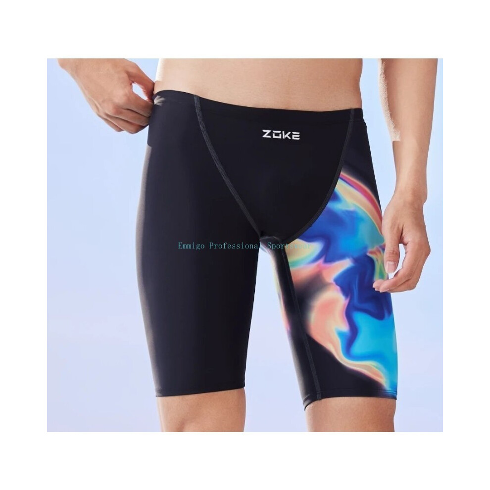 Maillot de bain professionnel à séchage rapide pour homme (noir-3XL (85-90 kg)) Maillot de bain d'entraînement