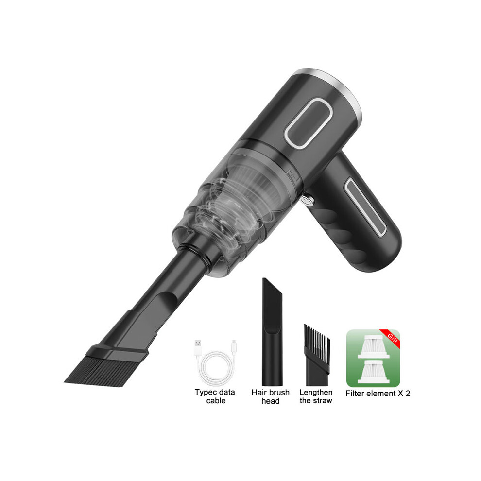 (A-noir) BELIBUY Aspirateur de voiture sans fil Appareil ménager Machine de nettoyage de canapé Nettoyeur