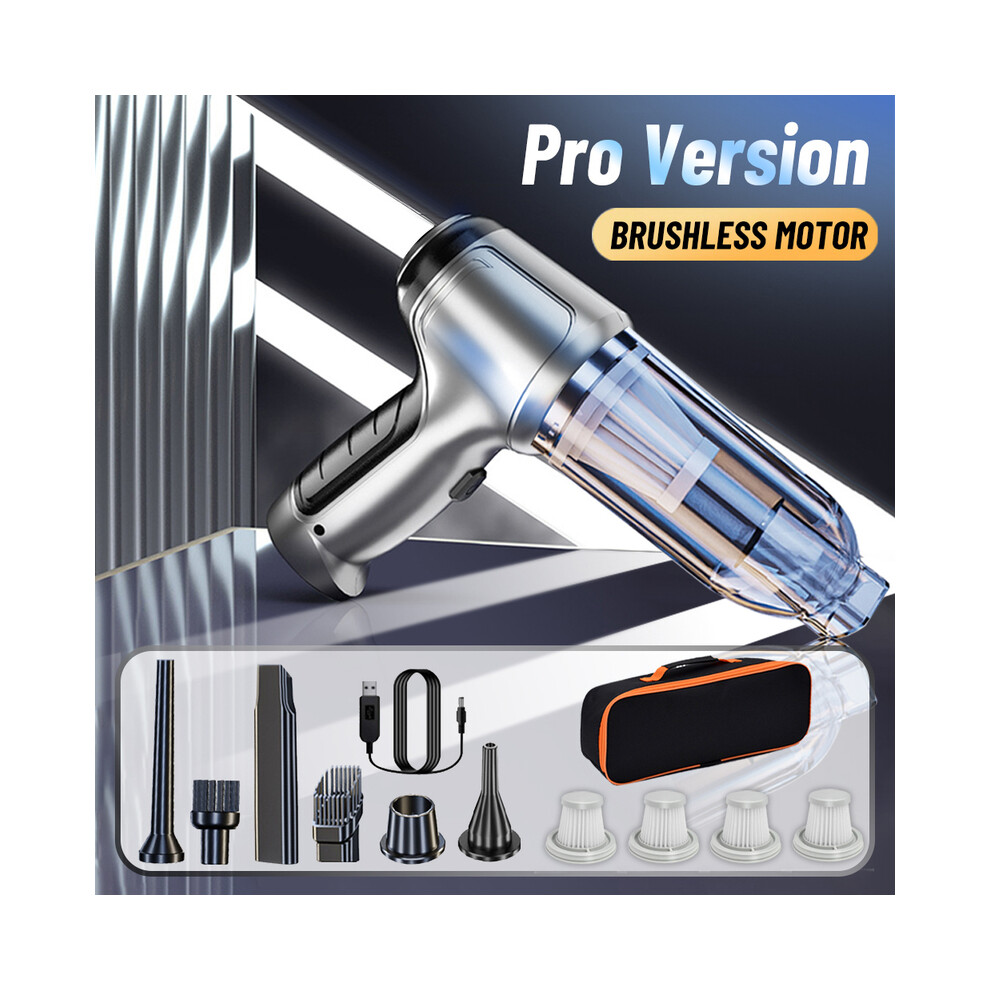 (Sac filtrant 4 mis à jour) Aspirateur de voiture 95 000 PA, aspirateur à main sans fil à forte aspiration,