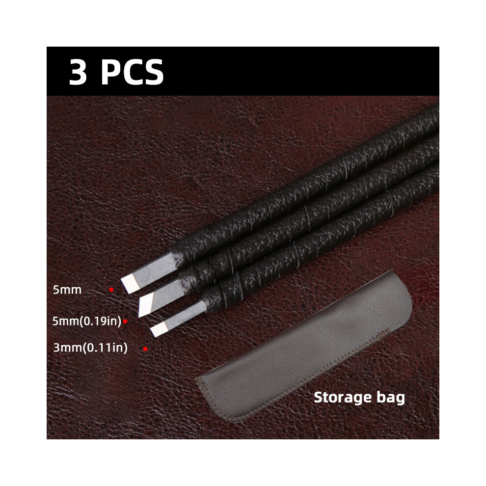 (3PCS) Couteau de gravure en acier au tungstène Gouges pour la sculpture Couteau de gravure sur pierre