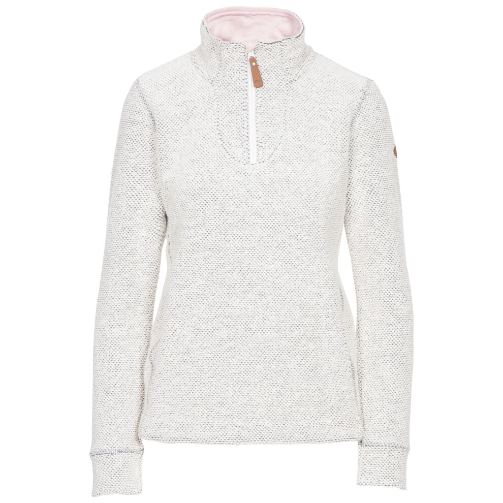 (12, Off White) Trespass Womens 1/2 Zip Pullover Top Ronette