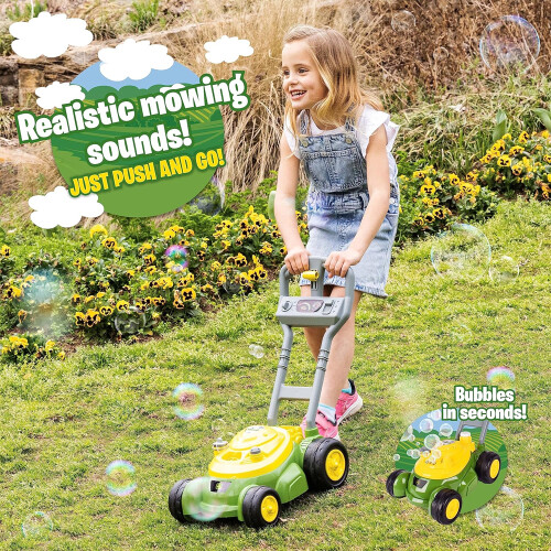 John Deere John Deere Bubble 'N' Go Mower w/4oz Bottle Age 3+ 1