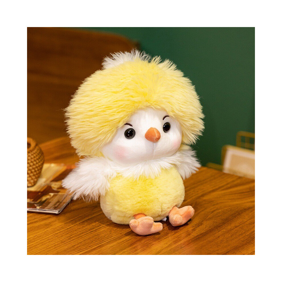 (Yellow,60cm/23.62in)Peluche poulet dessin animé animal en peluche chambre de poupée canapé décoration enfant cadeau