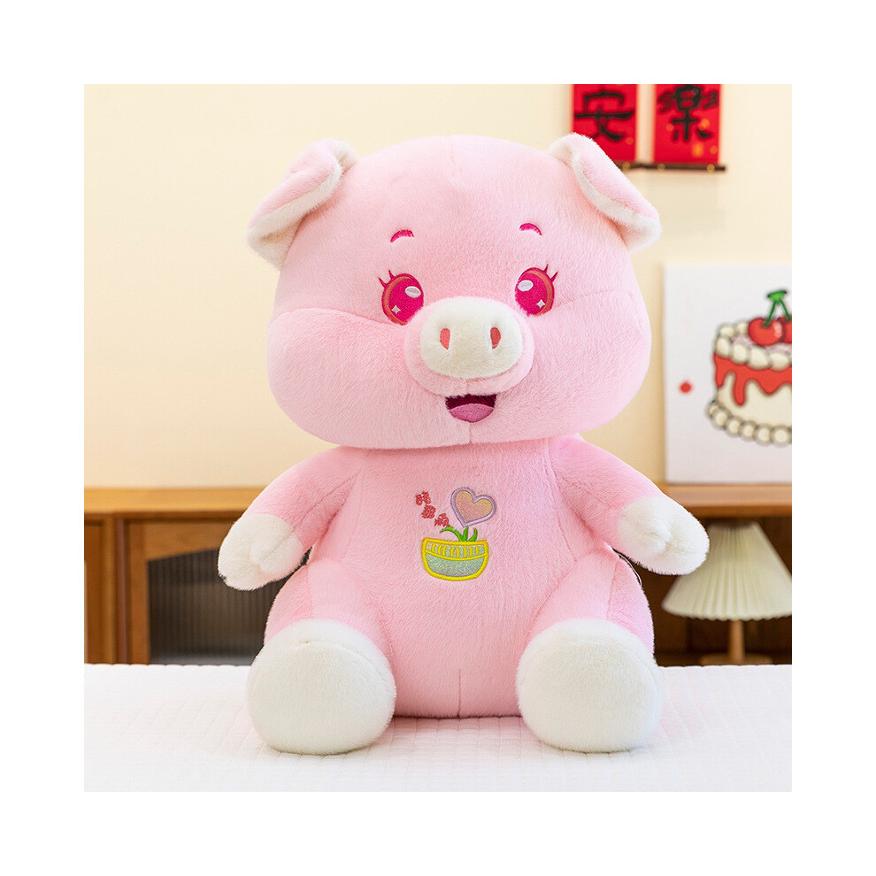 (Pink,55cm/21.65in)Pot de fleurs cochon peluche dessin animé peluche chambre de poupée canapé décoration enfant cadeau