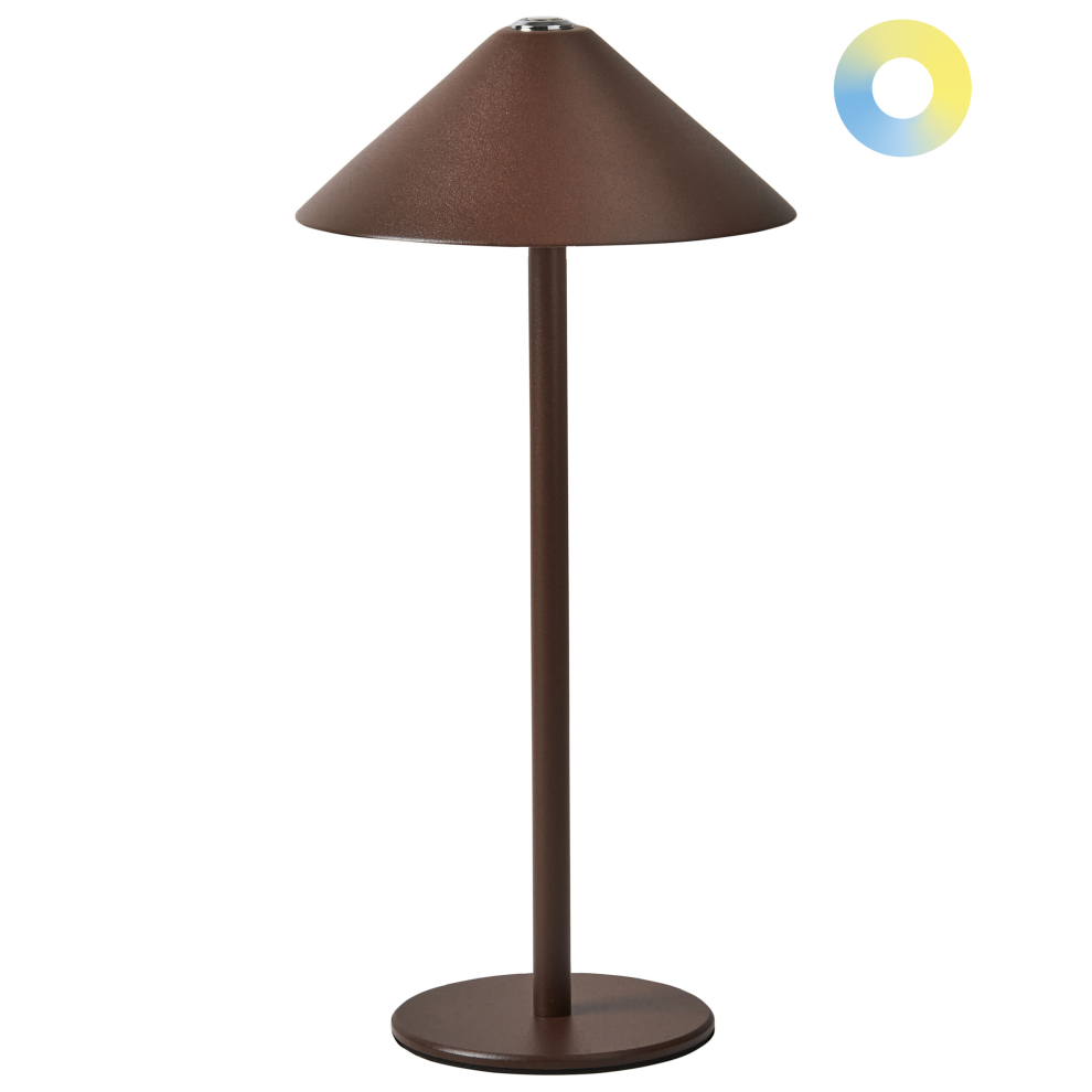 Wireless LED Table Lamp FRANCOLI with Dimmer Metal Brown