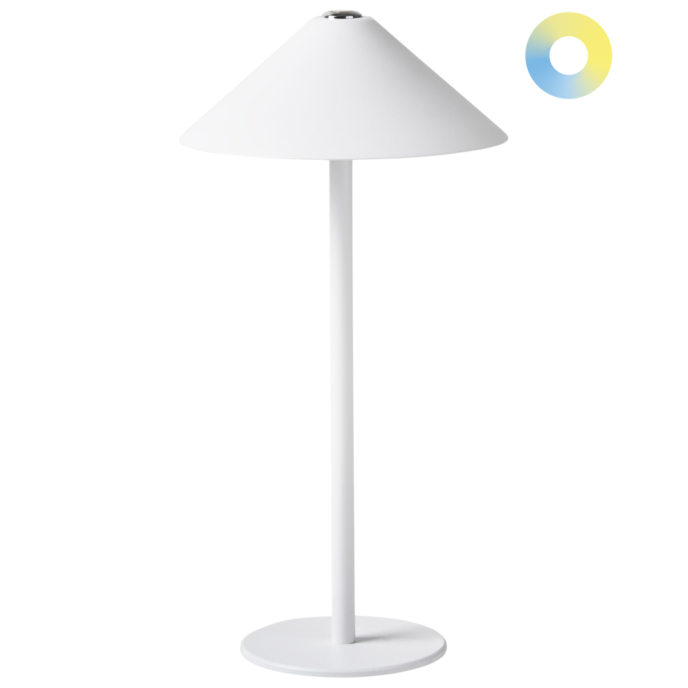 Wireless LED Table Lamp FRANCOLI with Dimmer Metal White