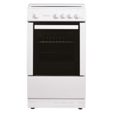LEGACY50GSLF Single Oven Gas Cooker with Enamel Lid, 4 Gas Burners, Integrated Grill, 50cm Wide, 1 Oven Shelf, Includes 2 Trays, LPG Conversion Kit