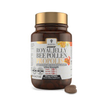 Royal Jelly, Bee Pollen, Propolis Ultra Strength Immune and Energy Booster Extract 500 mg x 60 Tablets-Rich in Functional Antioxidants, Vitamins and