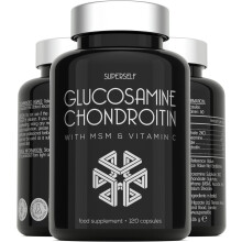 Glucosamine and Chondroitin High Strength - Glucosamine Sulphate with Chondroitin, MSM & Vitamin C - 120 Capsules - 1720mg Glucosamine Complex -