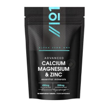 Calcium Magnesium Zinc & Vitamin D3 Tablets - 90 Vegetarian Capsules (3 Months Supply) - Resealable and Recyclable Pouch - Resealable and Recyclable