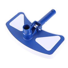 Pool Vacuum Head Brush, 12'' Swimming Pool Curved Blue Suction Vacuum Head Brush