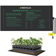 Seedling Heat Mat 20W Heated Propagator Durable Waterproof Seedling Heating Pad for Winter Hydroponic Indoor Seedling Germination 10"x 20.75" (25 x 52