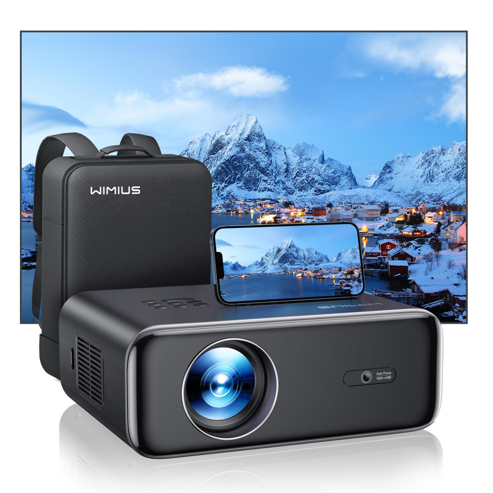 ÃAuto Focus & KeystoneãProjector, 30000 Lumen Wifi 6 Bluetooth Full Hd 1080P Portable Projector Supported 4K, 4D/4P Keystone 50% Zoom 300" Display 6975456157636